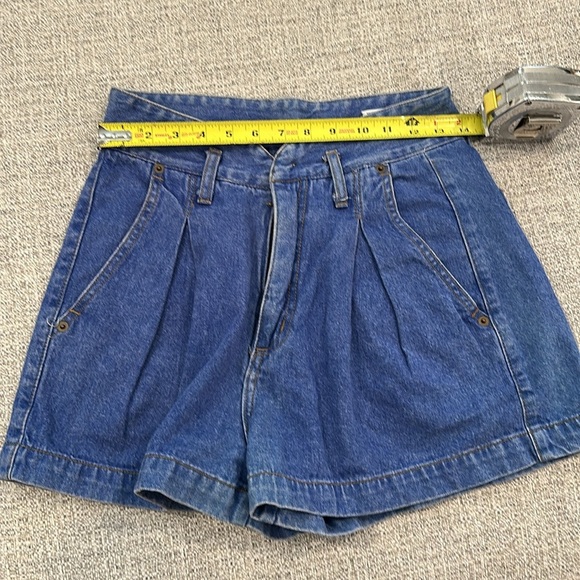 Vintage Anchor Blue Paperbag Jean Shorts - Picture 7 of 8